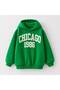 3 Yarn Combed Cotton Chicago 1986 Printed Unisex Children's Hooded Sweat Wq4