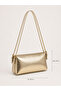 Women's Double Strap Zippered Shoulder Bag - Gold - 2