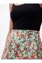 Lcwaikiki Classic Mixed Elastic Waist Floral Slit Skirt - 3