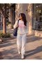 Women's Los Angeles Printed Crew Neck Sweatshirt 2 Thread Without Threaded Detail New Season - 3