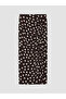 Lcw Vision Ecru Elastic Waist Gathered Skirt with Slits - 5
