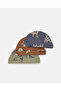 Printed Pack Of 3 Caps - 2