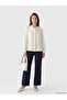 Lcw Grace Ecru High Collar Beaded Embroidered Women's Shirt - 2