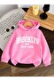 3 Yarn Combed Cotton Brooklyn Printed Unisex Children's Hooded Sweat Wq1