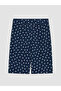 Lcwaikiki Basic Navy Blue High Waist Polka Dot Women's Shorts - 6