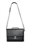 Genuine Leather Briefcase Type Hand and Shoulder Bag with Large Compartments - 7