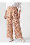 Lcw Grace Beige Patterned Women's Trousers with Elastic Waist - 2