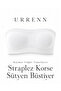 Strapless Bustier Bra Corset - Gathering, Anti-Slip, Low-Cut Seamless (Without Pads)