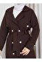 Linen Fabric Lined Araboy Women's Trench Coat - 6