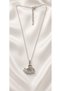 Silver Color Adjustable Baguette Stone Swan Steel Necklace - Tarnish Resistant - 45cm