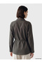 Lcw Modest Brown Linen Blend Women's Shirt Tunic - 4