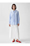 Lcw Modest Blue Striped Women's Shirt Tunic - 2