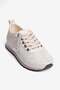 Women's Suede Sneaker with Stone Laces Mely Beige - 3