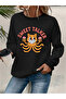Women's Printed Crew Neck Comfortable Fit Sweatshirt
