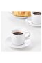 2 Piece Espresso Cup Set with Saucers White Color Cup Porcelain Volume: 60 ml Coffee Cup - 3