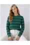 Women's Knitwear Sweater with Hair Weave Line Pattern - 3
