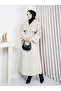 Linen Fabric Lined Full Length Women's Trench Coat - 2
