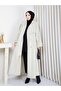 Linen Fabric Lined Full Length Women's Trench Coat - 5