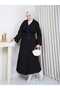Linen Fabric Lined Full Length Women's Trench Coat - 3