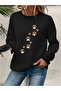 Women's Printed Crew Neck Comfortable Fit Sweatshirt