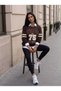 Women's Chicago Printed Oversize Sweatshirt 2 Thread Without Threaded Detail New Season - 2