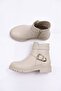 Atin Buckle-Detail Zippered Flat Sole Women's Boots - 4