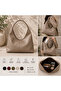 Mink Large Size Women's Shoulder Bag with Zipper, Large Internal Volume, Hobo Bag, Daily Shopper Bag - 3