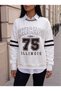 Women's Chicago Printed Oversize Sweatshirt 2 Thread Without Threaded Detail New Season