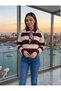 Women's Knitwear Blouse Sweater with Scarf Detail - 2