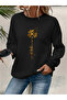 Women's Printed Crew Neck Comfortable Fit Sweatshirt