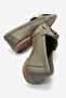 Genuine Leather Khaki Women's Tasseled Ballerinas Tassel - 4
