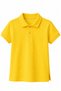 Mustard Unisex Kids School Polo Collar T-Shirt 100% Cotton Short Sleeve Relaxed Fit - 2