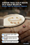 Zircon Stone Heart Pendant Gold Bracelet - Brass Material Women's Accessory Bx-313603
