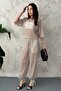 Beige Sequin Suit - 2