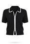 Black Piping Detailed Short Sleeve Knitwear 14999