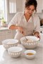 Set of 4 Round Mega Size Coffee Plastic Mixing and Meal Preparation Storage Bowls |   1L, 2L, 3L, 5L - 3