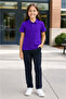 Purple 100% Cotton Unisex Kids' School Polo Collar T-Shirt – Breathable Casual Jersey - 3