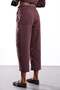 Burgundy Kali Poplin Barrel Pants - 4