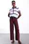 Burgundy Straight Cut Tencel Jean 031744 - 2