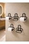 5 Pieces of Wall Adhesive Wc Paper Holder, Installation Without Drilling, Black Metal Toilet Paper Hanger - 5