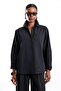 Black Kali Poplin Shirt - 4