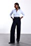 Navy Blue Pensli Palazzo Trousers 3317 - 3
