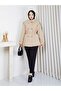 Linen Fabric Stand Collar Double Breasted Women's Trench Coat - 5
