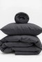 Motto Cotton Comfort 100% Cotton Single Sleeping Set Black (Quilt + Sheet + Pillowcase) - 3