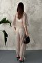 Beige Sequin Suit - 5