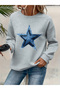 Women's Printed Crew Neck Comfortable Fit Sweatshirt
