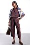 Burgundy Kali Poplin Barrel Pants - 3