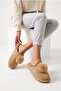 Women's Fluffy Plush House Slippers with Large Pompoms, Closed Toe, Warm, Soft Soled Winter Slippers - 5