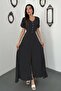 Black polka dot flared dress - 2