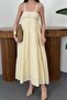 Piece Striped Muslin Dress with Yellow Straps - 4